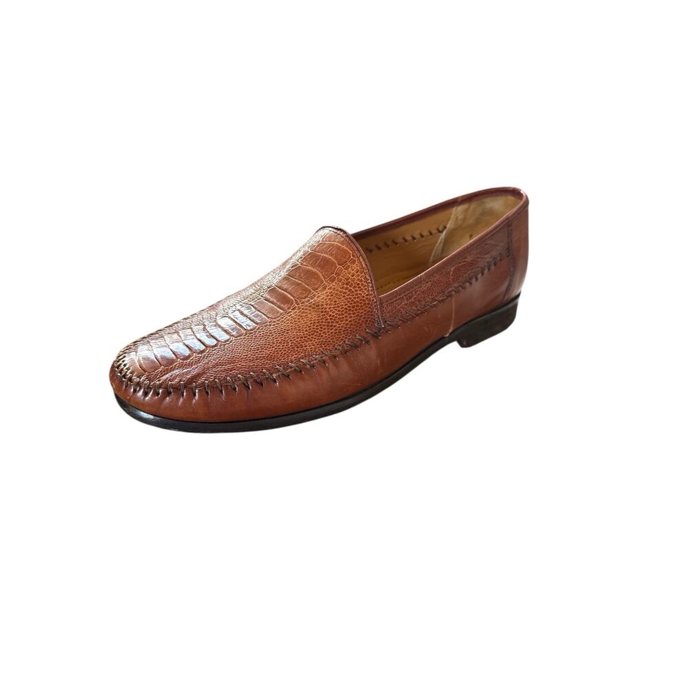 Sandro Moscoloni Men’s Genuine Ostrich Leather Loafer Size 8.5